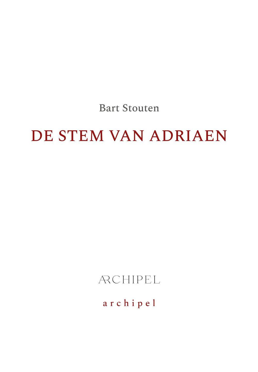 Cover bundel De stem van Adriaen