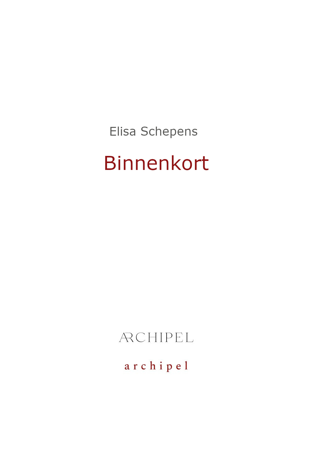 Verschijnt binnenkort (Elisa Schepens)